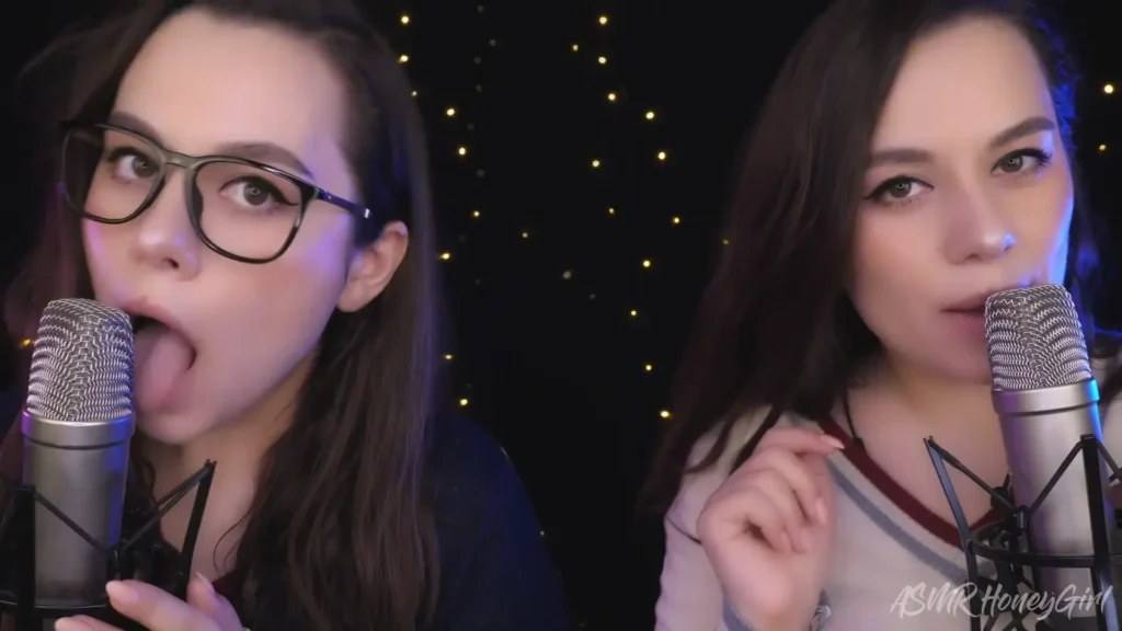 ASMR HoneyGirl Two Girlfriends Lick Your Ears Patreon Leak
