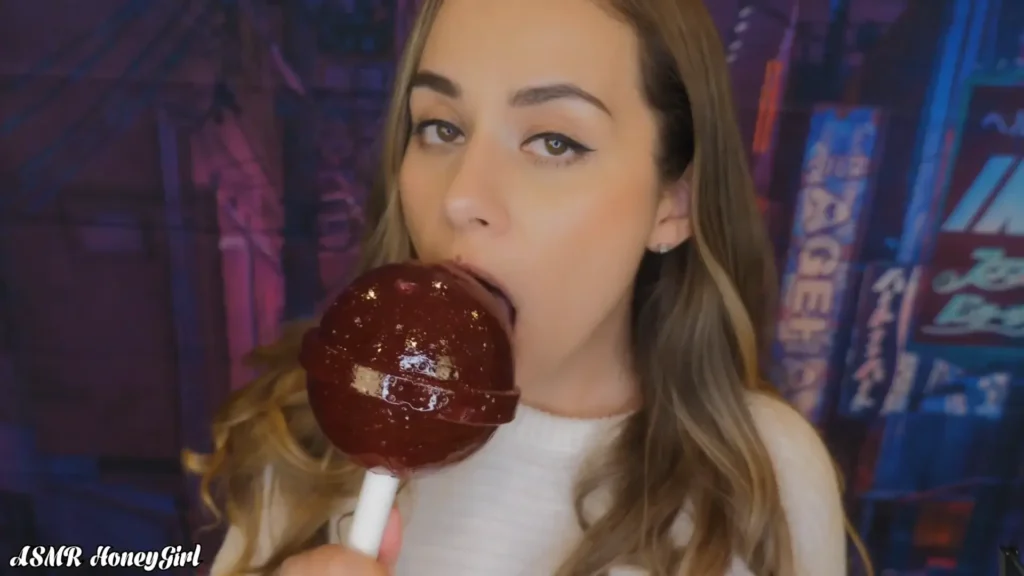 ASMR HoneyGirl Lollipop Licking With Ahegao sniffs Patreon Leak