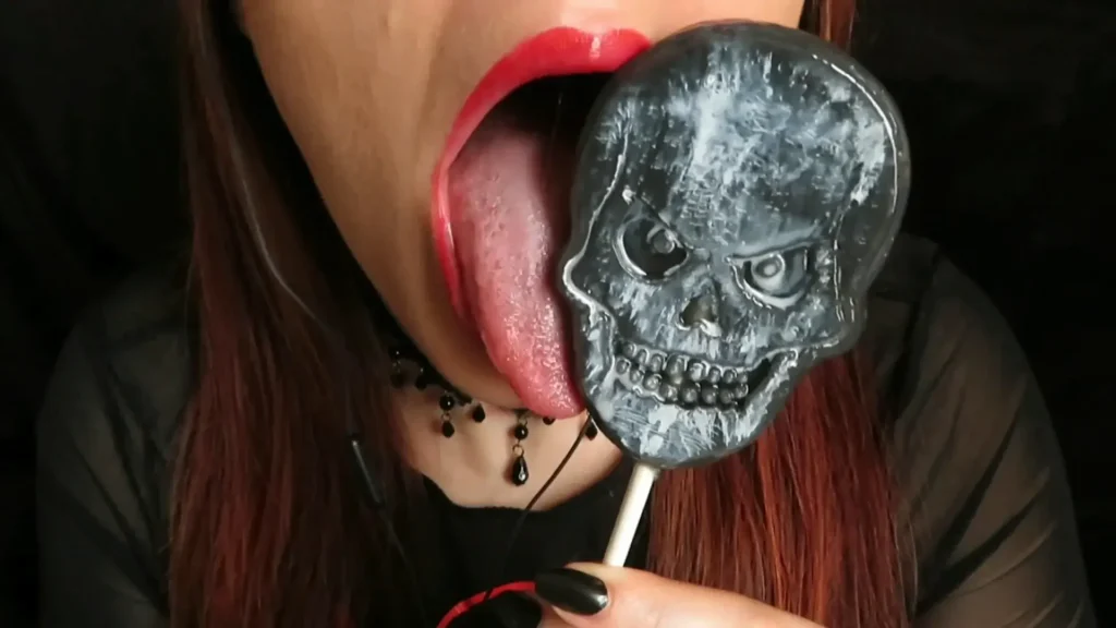 Flirty ASMR Halloween Lollipop Licking