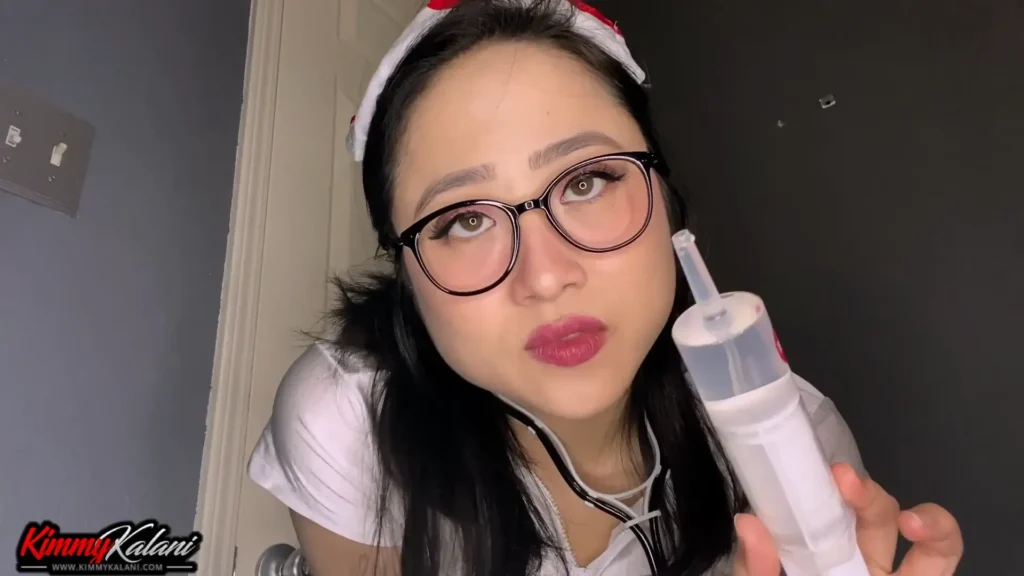 Kimmy Kalani ASMR Asian Nurse Gets Sperm Sample Joi